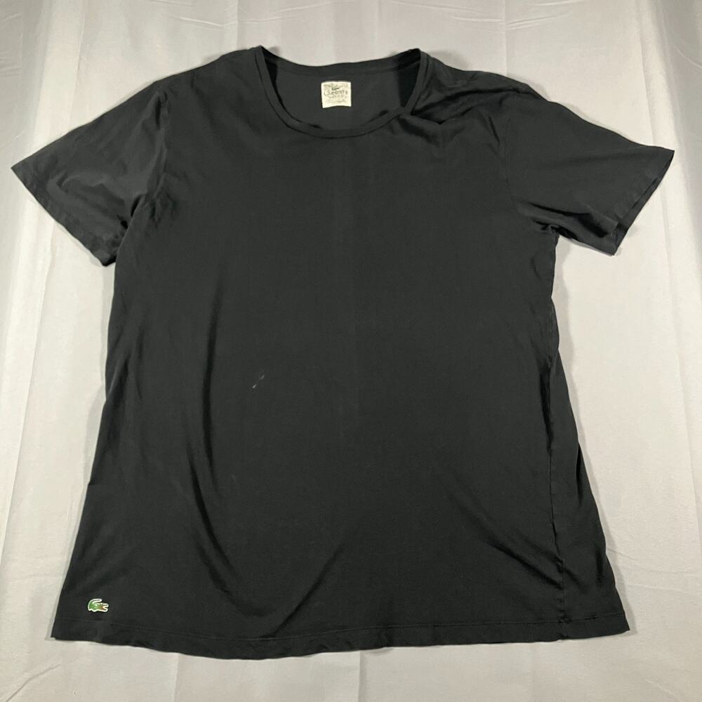 Lacoste Crew Neck T-Shirt Men’s XXL Black Short Sleeve‎ 100% Supima Cotton